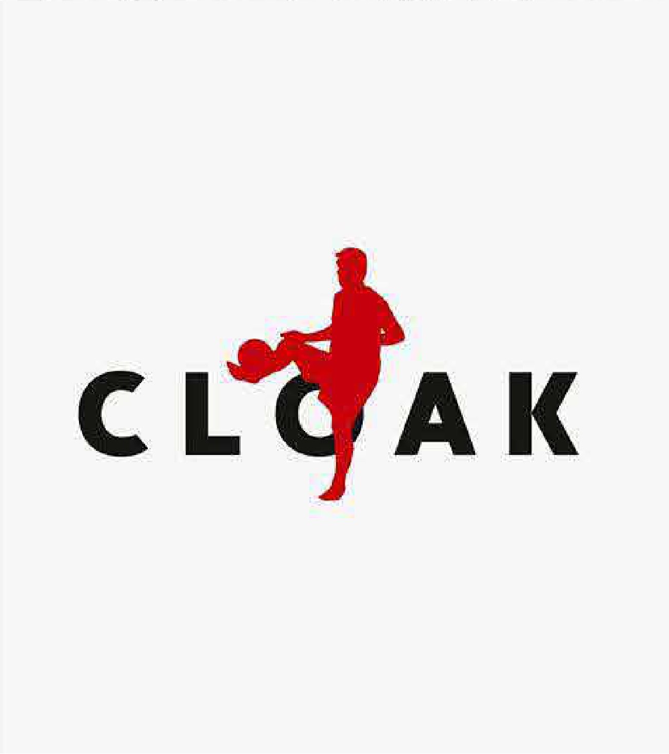 Logotipo da marca Cloak aplicado em parede