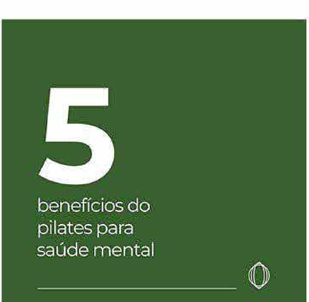 Arte de social media sobre 5 benefícios do pilates para saúde mental