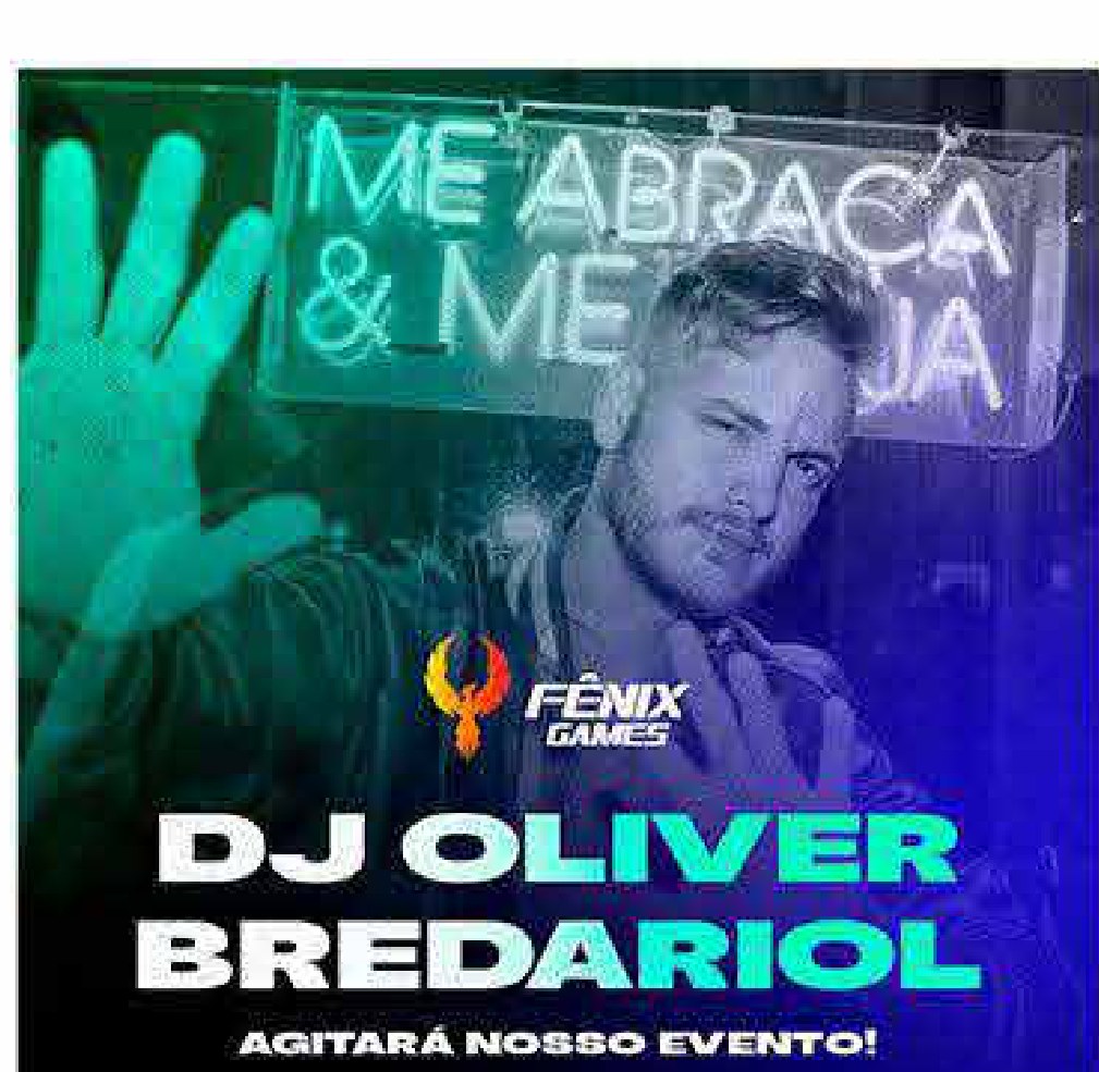 Arte de social media de evento com DJ Oliver Bredariol para Fênix Games